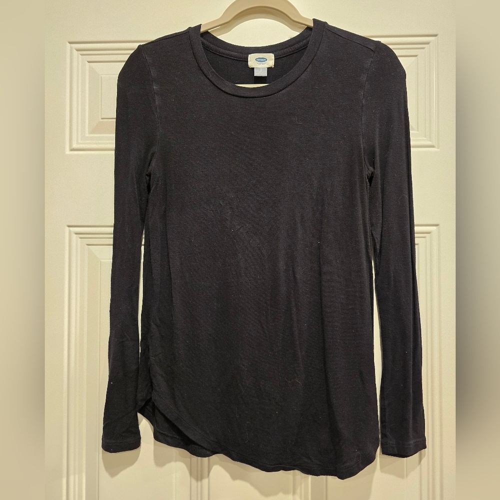 Old Navy Black Long Sleeve Shirt, Size Small